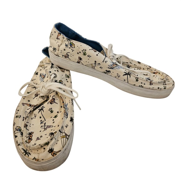 Vans Shoes - Vans Off The Wall Woman Size 10 Rata Vulc SF Summer Stories Casual Novelty Fun